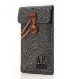 A.P. Donovan - Filz-Tasche Filzhülle - Schutzhülle - Handy-Socke aus Filz - Hülle Tasche aus Stoff Sleeve - Grau iPhone X/XS - 1