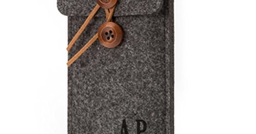 A.P. Donovan - Filz-Tasche Filzhülle - Schutzhülle - Handy-Socke aus Filz - Hülle Tasche aus Stoff Sleeve - Grau iPhone X/XS - 1