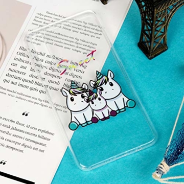 A7 Handyhülle Samsung Galaxy A7 2018 Hülle Case Cover Silikon Transparent Tasche Durchsichtige Schutzhülle Handytasche Skin Softcase Schale Bumper Handycover Rückhülle Mädchen Handtasche-Einhorn 3 - 7