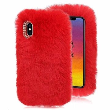Bibao Schutzhülle für iPhone XS Max Max/XR 16,5/14,8/15,6 cm (6,5/15 Zoll), Plüsch - 2