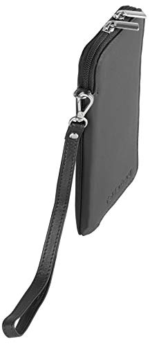 felderberg Handytasche aus feinstem Echt-Leder mit Reißverschluss und Handschlaufe, für die meisten 5 Zoll (max. 5,8 Zoll) Smartphones geeignet (Schwarz/Modell 2018) - 4