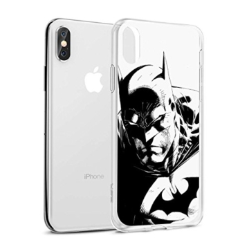 Finoo Iphone X Hardcase Handyhülle Made In Germany Hülle mit Motiv für Optimalen Schutz Polycarbonat Tasche Case Cover Schutzhülle für Dein Iphone X - Batman Illustration - 3