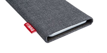fitBAG Jive Grau Handytasche Tasche aus Textil-Stoff mit Microfaserinnenfutter für Apple iPhone 6 Plus / 6S Plus / 7 Plus (5,5 Zoll) | Hülle mit Reinigungsfunktion | Made in Germany - 3