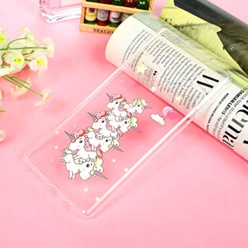 Note 9 Handyhülle Samsung Galaxy Note9 Hülle Case Cover Transparent Silikon Slim Tasche Durchsichtige Schutzhülle Handytasche Skin Softcase Schale Bumper Handycover*3 Rückhülle Mädchen-Einhorn - 3