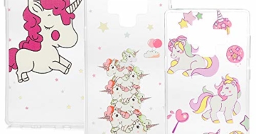 Note 9 Handyhülle Samsung Galaxy Note9 Hülle Case Cover Transparent Silikon Slim Tasche Durchsichtige Schutzhülle Handytasche Skin Softcase Schale Bumper Handycover*3 Rückhülle Mädchen-Einhorn - 1
