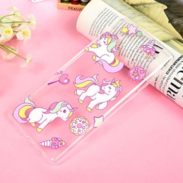 Note 9 Handyhülle Samsung Galaxy Note9 Hülle Case Cover Transparent Silikon Slim Tasche Durchsichtige Schutzhülle Handytasche Skin Softcase Schale Bumper Handycover*3 Rückhülle Mädchen-Einhorn - 5