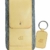 OrLine Handytasche für LG K10 LTE mit Silikon Case. Hülle mit Verschluß und EC-Kartenfach aus Echtleder. Beige-Grau Etui aus Leder und Filz. Die Schlüsselan echt Kuhfell - 1