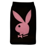 Playboy 10249100 Handysocke in schwarz mit pinkem Bunny - 1