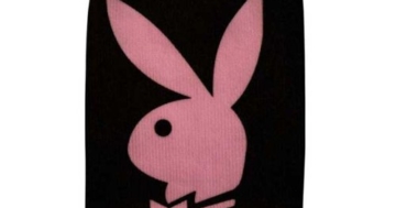 Playboy 10249100 Handysocke in schwarz mit pinkem Bunny - 1